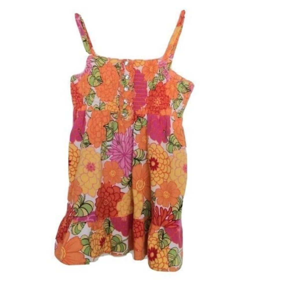 Faded Glory Blouse Girls Spaghetti Size Large 14/16 Floral Rhinestones Rn24977